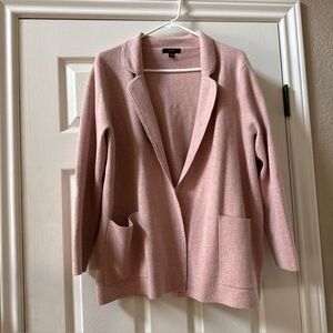 J. Crew Eloise Sweater Blazer Cardigan Women M Wool Blend Pale Pink Open Front